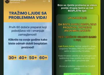 Pazi na oglase koji obećavaju „čarobne kapi za vid“, to su lažni oglasi!